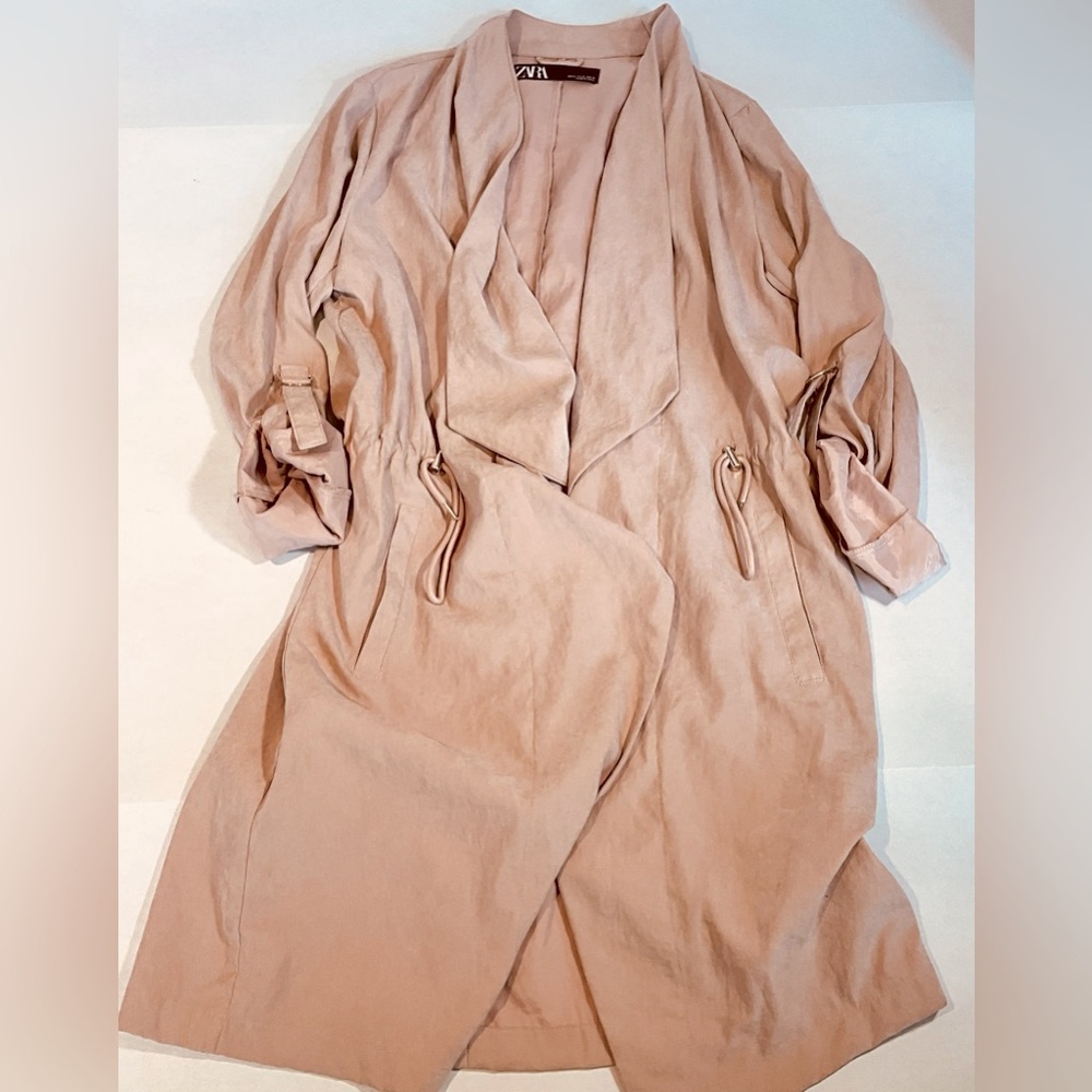 Zara Blush Pink Draped Jacket